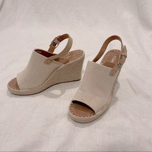 TOMS Monica Natural Canvas Wedge Heel